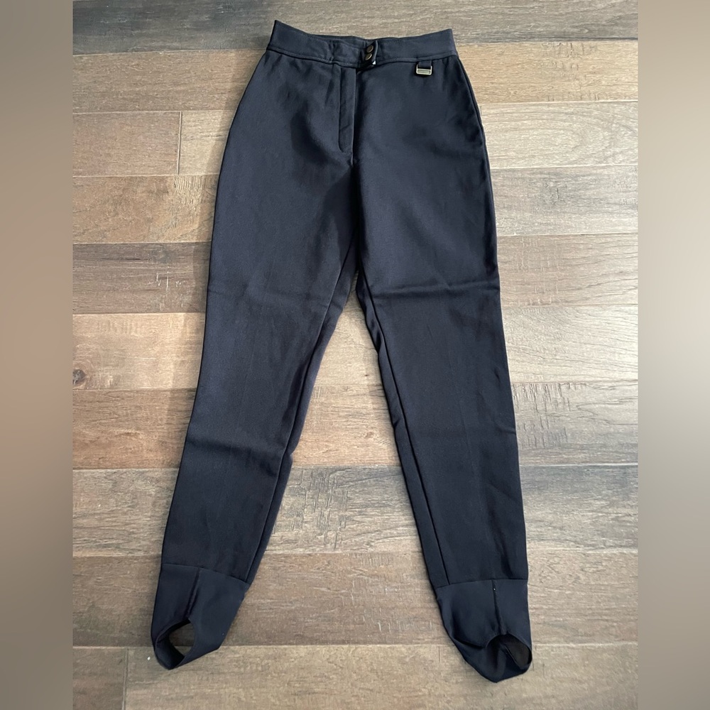 Stagsport Womens Stretch Ski Snow Pants Black In The Boot Stirrup Size 10